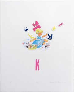 collage with letterforms